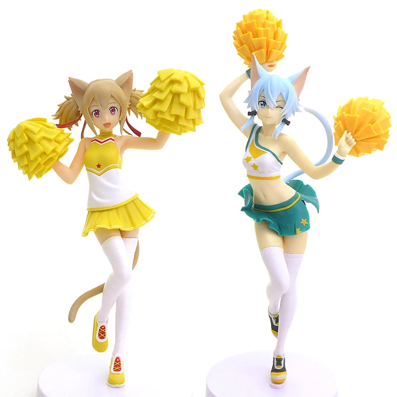 SWORD ART ONLINE Ayano Keiko Memory Defrag Asada Shino Cheerleader Anime Action Figure Collection Model Ornamental Gift