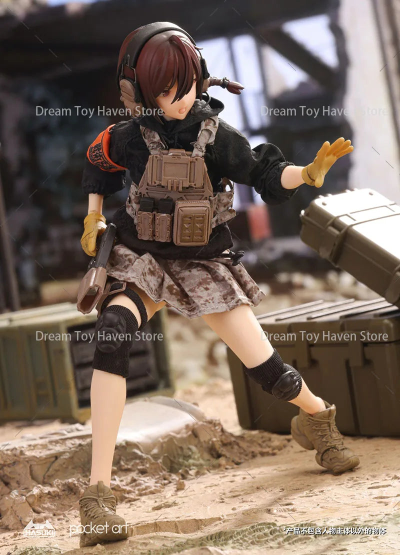 ‌HASUKI PA003/PA004 1/12 Scale Assault Trooper Sasha Nabeshima Heavy Shield Trooper Ritsuki Uzuki 6Inch Action Figure Soldier
