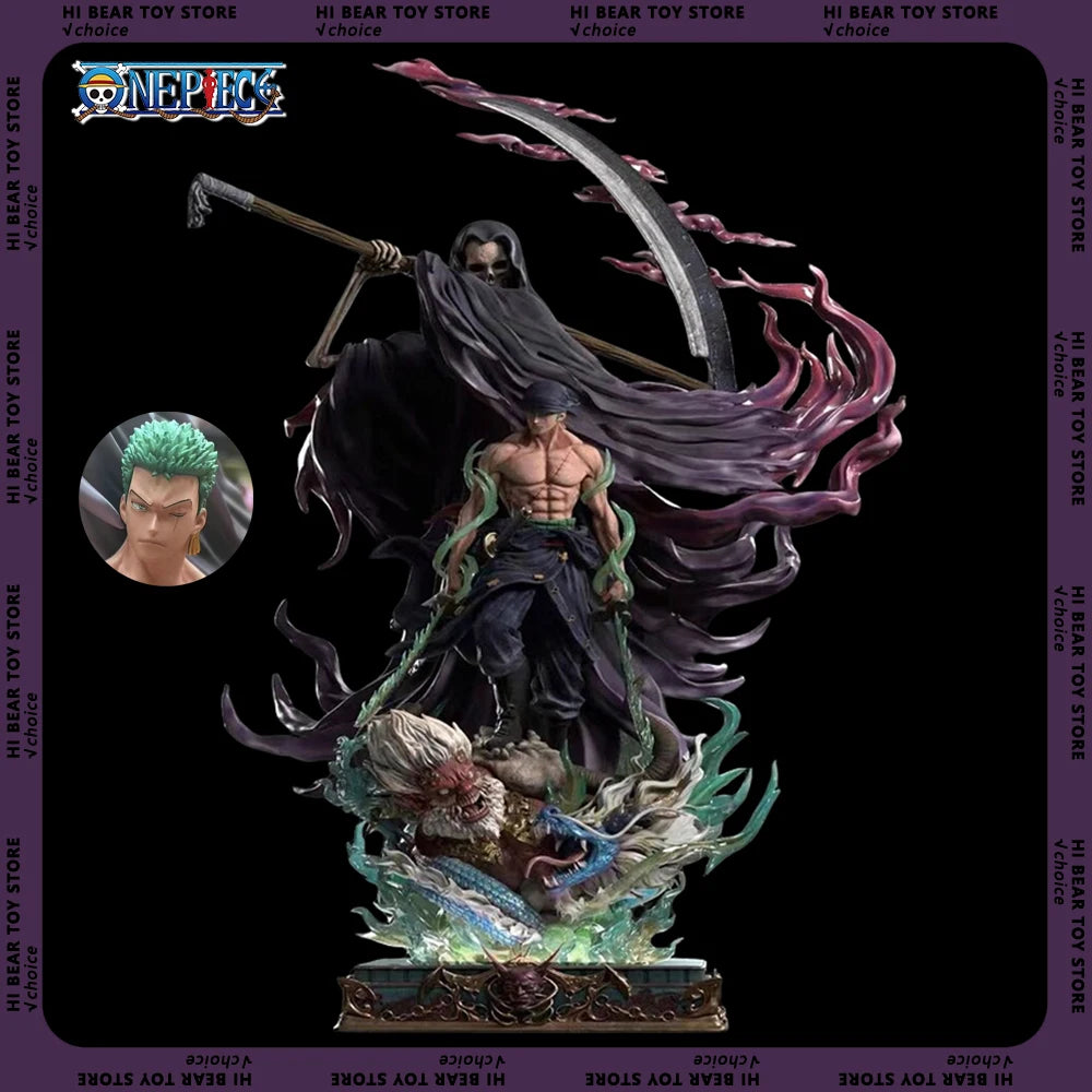 One Piece Anime Figur Zoro Figuren PVC Figur 23,5 cm Statue 2 Kopf Sammlung Desktop Ornament Modell Kinder Spielzeug Weihnachtsgeschenk