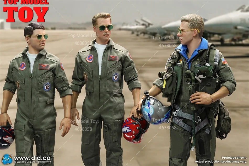 DID MA80182 1/6 Scale Men Soldier American F14 Pilot - Tom And Nick Full Set 12-inches Action Figure Model Doll Fans Gifts