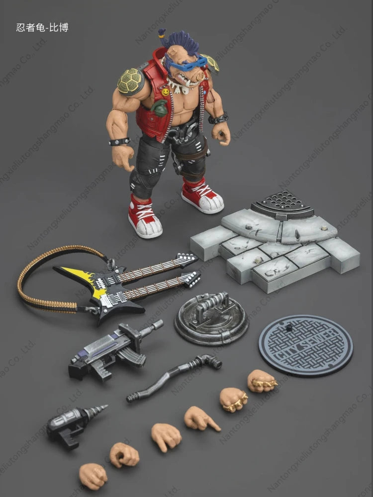JOYTOY figura  acción tortugas Beebop Rocksteady Anime modelo  juguete