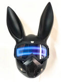 Хелоуинско зайче момиче Colplay Bluetooth приложение Светеща маска за прочистване Хелоуин Маскарад Парти LED Маски за лице за деца, мъже, жени