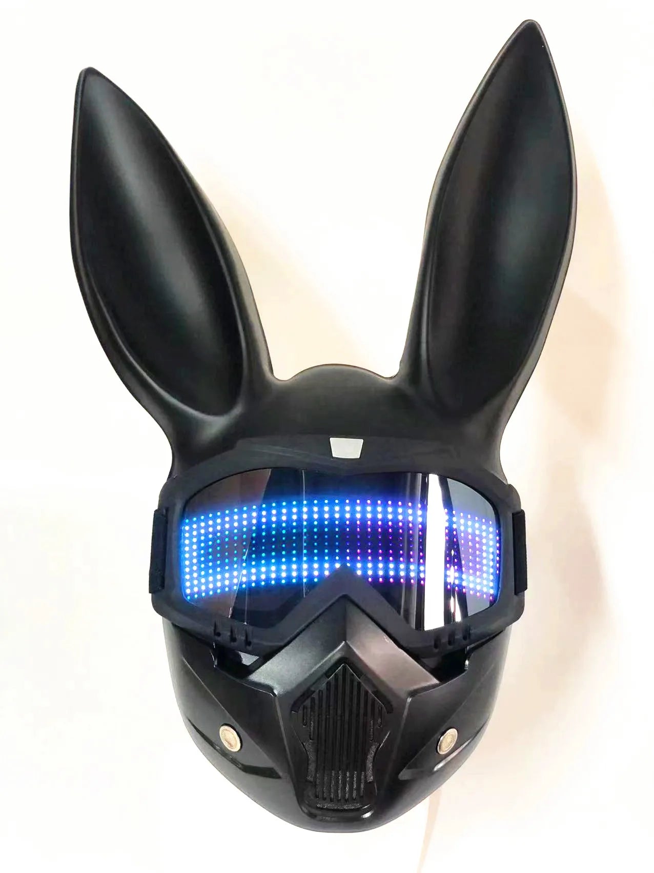 Хелоуинско зайче момиче Colplay Bluetooth приложение Светеща маска за прочистване Хелоуин Маскарад Парти LED Маски за лице за деца, мъже, жени