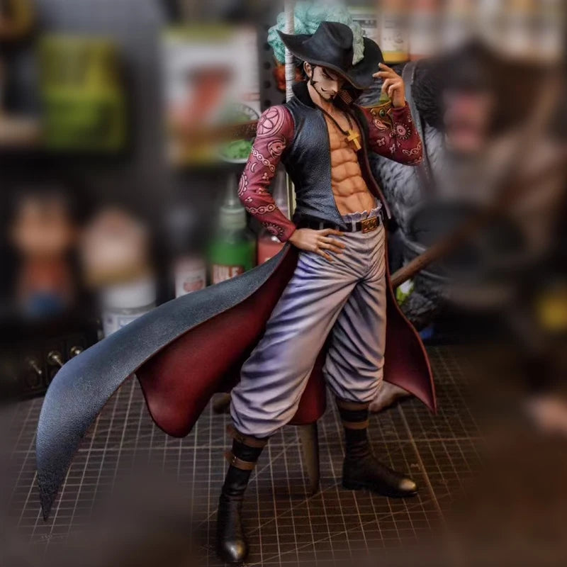 28cm One Piece Anime Figure Toy Dracule Mihawk Gk Action Figure Model Collection Hot Blooded Comic Boy Birthday Gift