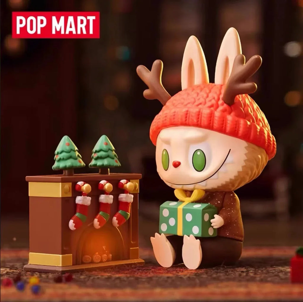 POP MART Labubu Чудовищата Нека Коледна серия Мистериозна кутия Чанта за предположения Играчки Кукла Сладка Аниме Фигурка Украси за Настолни