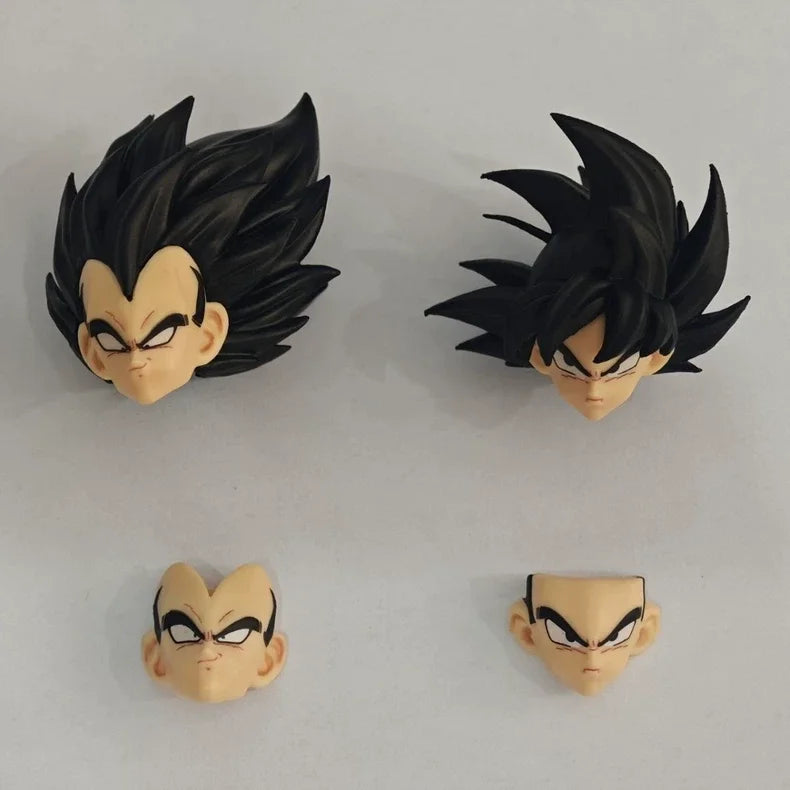 In Stock Son Goku Vegeta RE Double Floating Head Sculpt Dragon Ball SHF Head Accessory Battle Damaged Version Toys Anime Figure