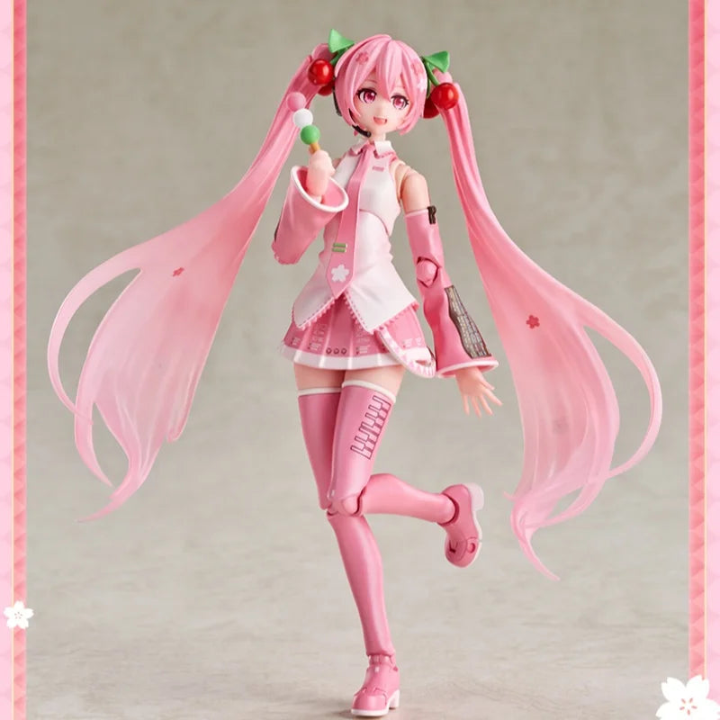 New Original Hatsune Miku Miracle Cherry Blossom Future Lothing Assembled Model Movable Doll Toys Action Figures ﻿