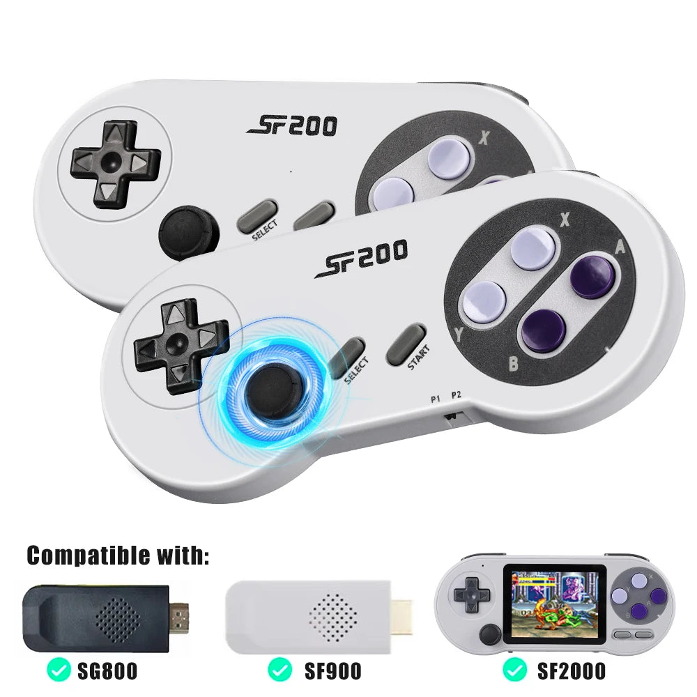 2PC Video Game Console Controller for SF2000/SF900/SG800 Portable Handheld Game Player 3D Rocker Wireless Gamepad Dual Joysitck