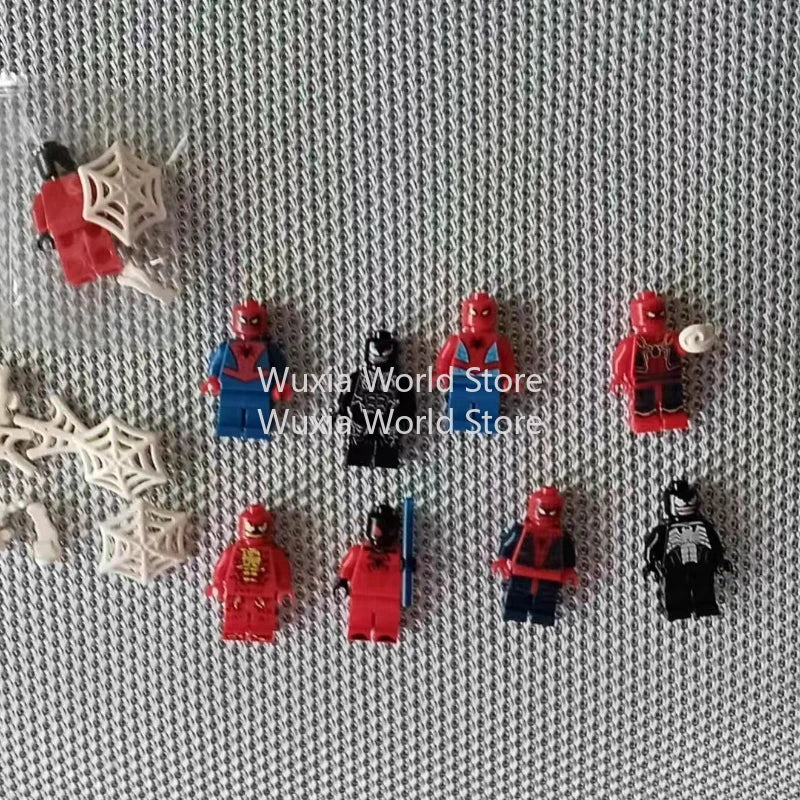 Hot 5cm Marvel Spider-Man Venom Green Goblin Building Block Figures Assembleable Figure Desktop Ornament Decorations Best Gifts