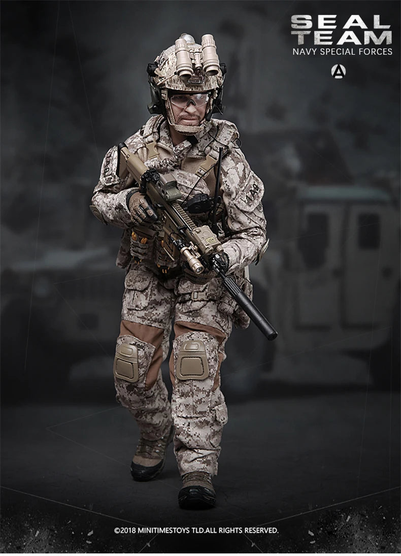 MINITIMES M012 1/6 US SEAL Team Navy Special Forces Soldier Action Figure Full Set 12'' Male Figure Model Collectible
