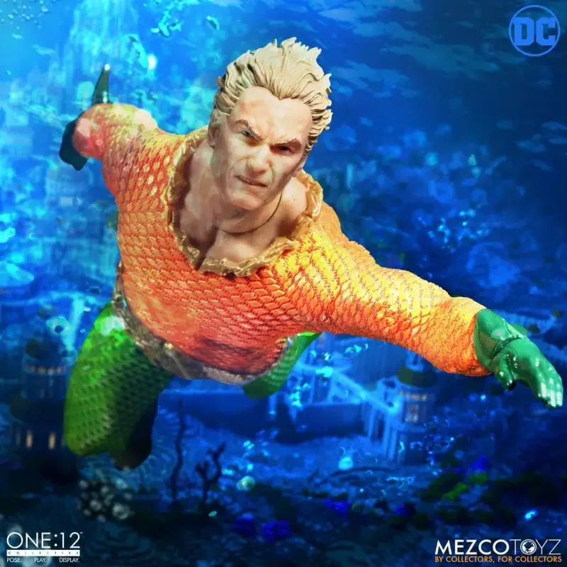 Original Mezco ONE:12 6inch 1/12 Aquaman Anime Action Collection Figures Model Toys Gifts for Kids