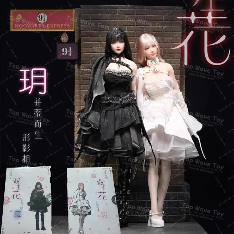 New Stock I8TOYS I8-C009 1/6 Twin-flowered Yue Xuan Movable Eyes Head Sculpt Dress Set Model Fit 12'' Female Soldier Action Toy