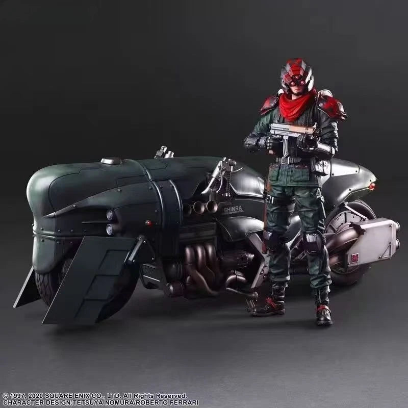 In stock PlayArts PA modification Final Fantasy 7 Shinra Guard Advanced Guard Motorcycle Set Moving Model