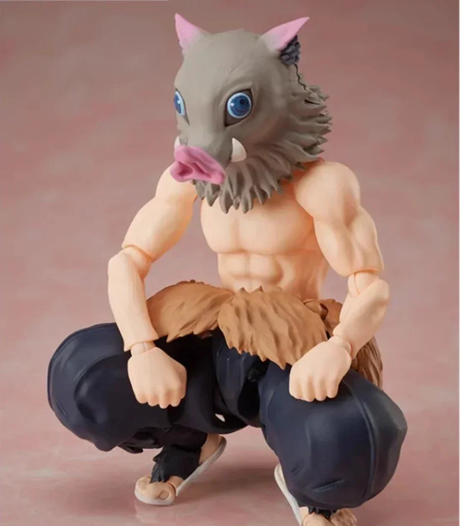 100% Original Aniplex BUZZmod Inosuke Hashibira Kimetsu No Yaiba Demon Slayer Action Figures Model Toy Brinquedos Figura