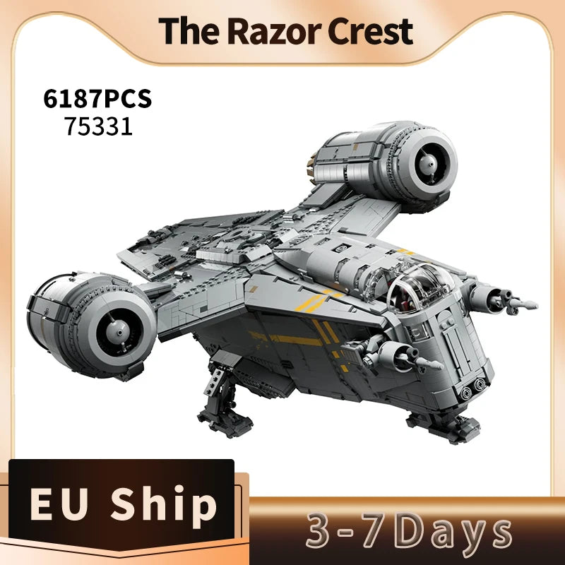 75331 6187Pcs Large Building Blocks The Razor Crest Birthday and Christmas Gift Toys for Children and Adults Fast Shipping