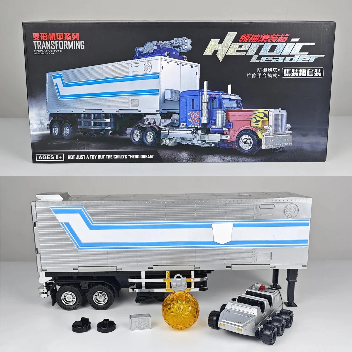 Weijiang Black Apple MPM04 OP Commander Transformation Toys DM01 Trailers Taktischer Container Actionfigur Deformiertes Robotermodell