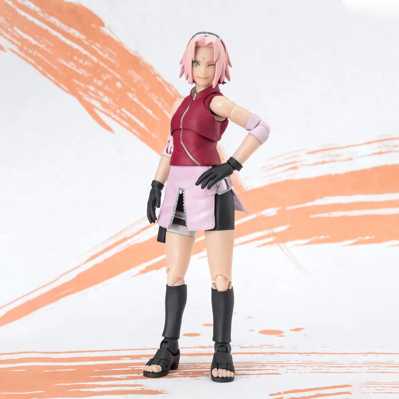 Bandai Original Echte Figur Naruto Modell Kit SHF Sakura Haruno NarutoP99 Sammlung Action Figur Modell für Kinder Spielzeug Geschenke