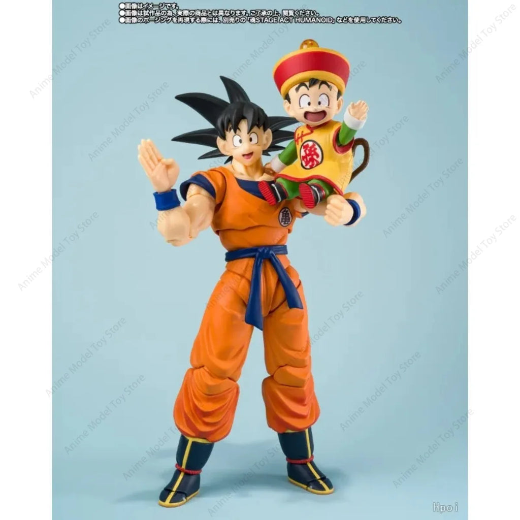 Original Bandai in Stock Genuine Figures Dragon Ball S.H.Figuarts Z Goku & Gohan Kid Ver. & Kintoun Anime Model Kits Action Toy