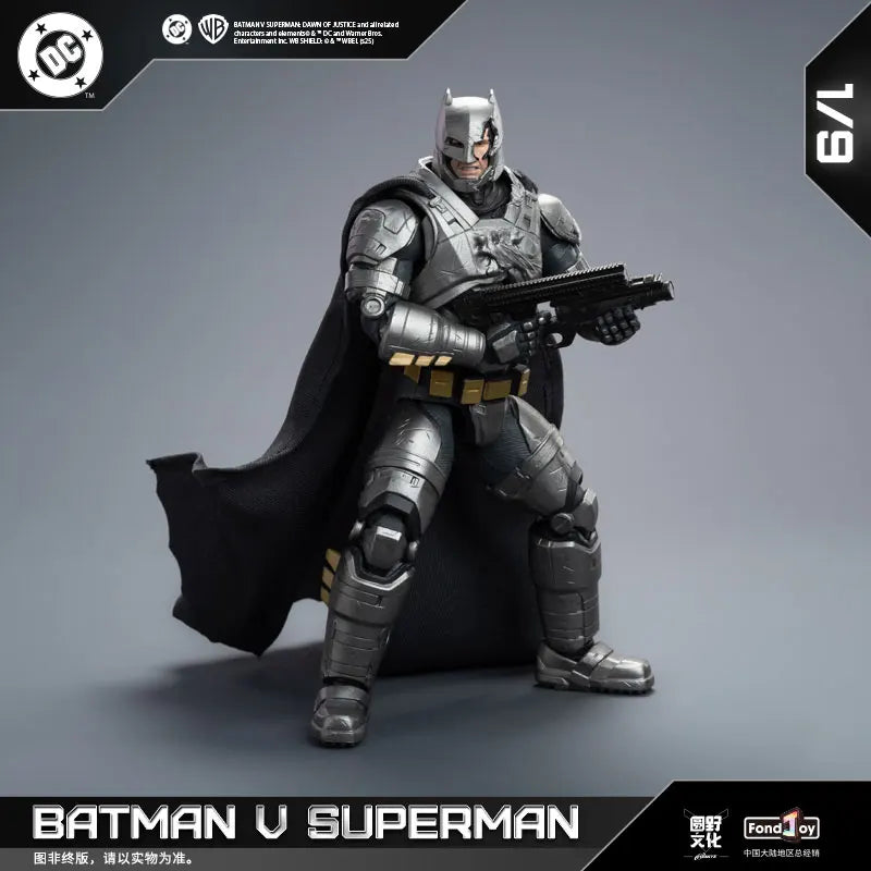 FondJoy BVS Set Figure Armored Batman v Superman：Dawn of Justice Battle Damaged Superman Action Figures 1/9 DC Toy Collection