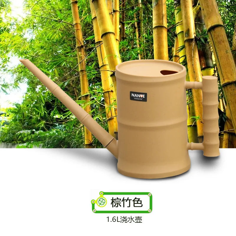 Chinese Style Large Capacity Watering Can Bamboo Tube Long Spout Horticultural Flower Water Pot Flower Shop Watering Prop
