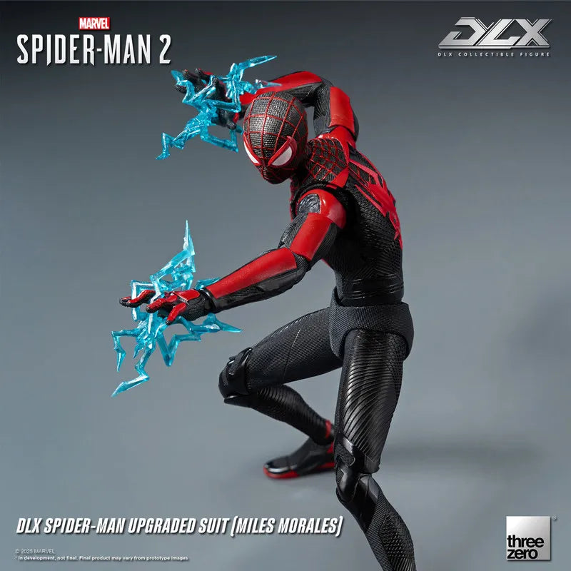 Threezero Dlx Marvel Spider Man 2 Miles Morales 1 12 Scale Upgraded Suit Fully Articulated Collectible Action Figure