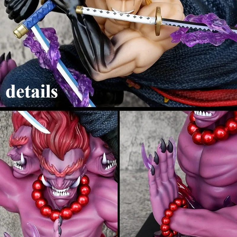 50cm ONE PIECE Anime Peripherals Purgatory Roronoa Zoro Action Figure Pvc Model Desktop Decoration Statue Birthday Gifts Toy Kid