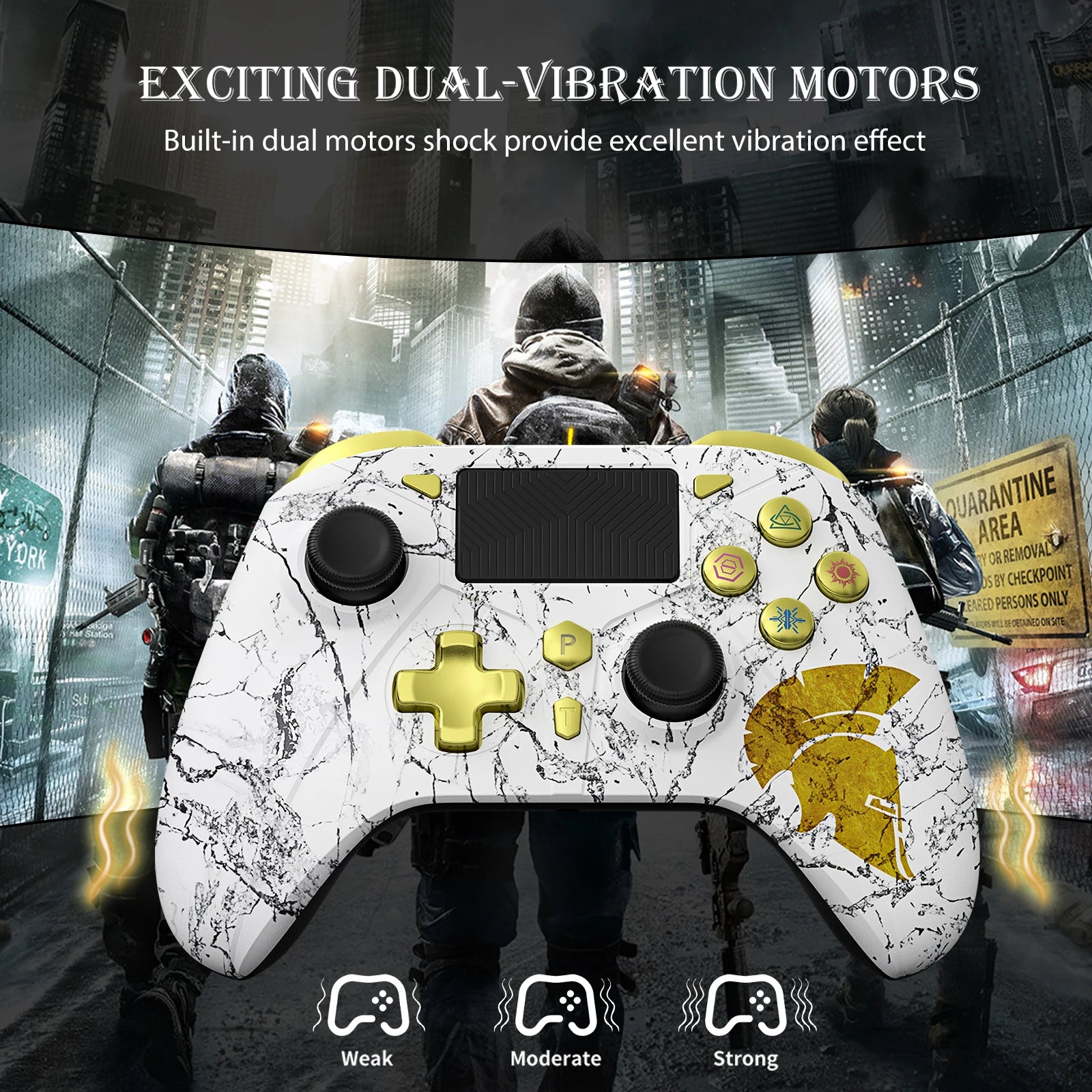 Controller for PS3/4/Switch/PC Bluetooth Wireless Gamepad,W/ Vibration Hall Effect Trubo FUNC,Video Game Control Handle Joystick