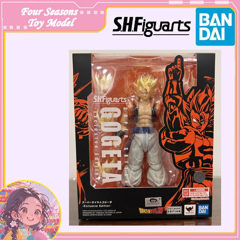 Fast Shipping Bandai Anime DRAGON BALL SHF SUPER SAIYAN GOGETA -EXCLUSIVE EDITION-Original Model Toy Action Figure Children Gift