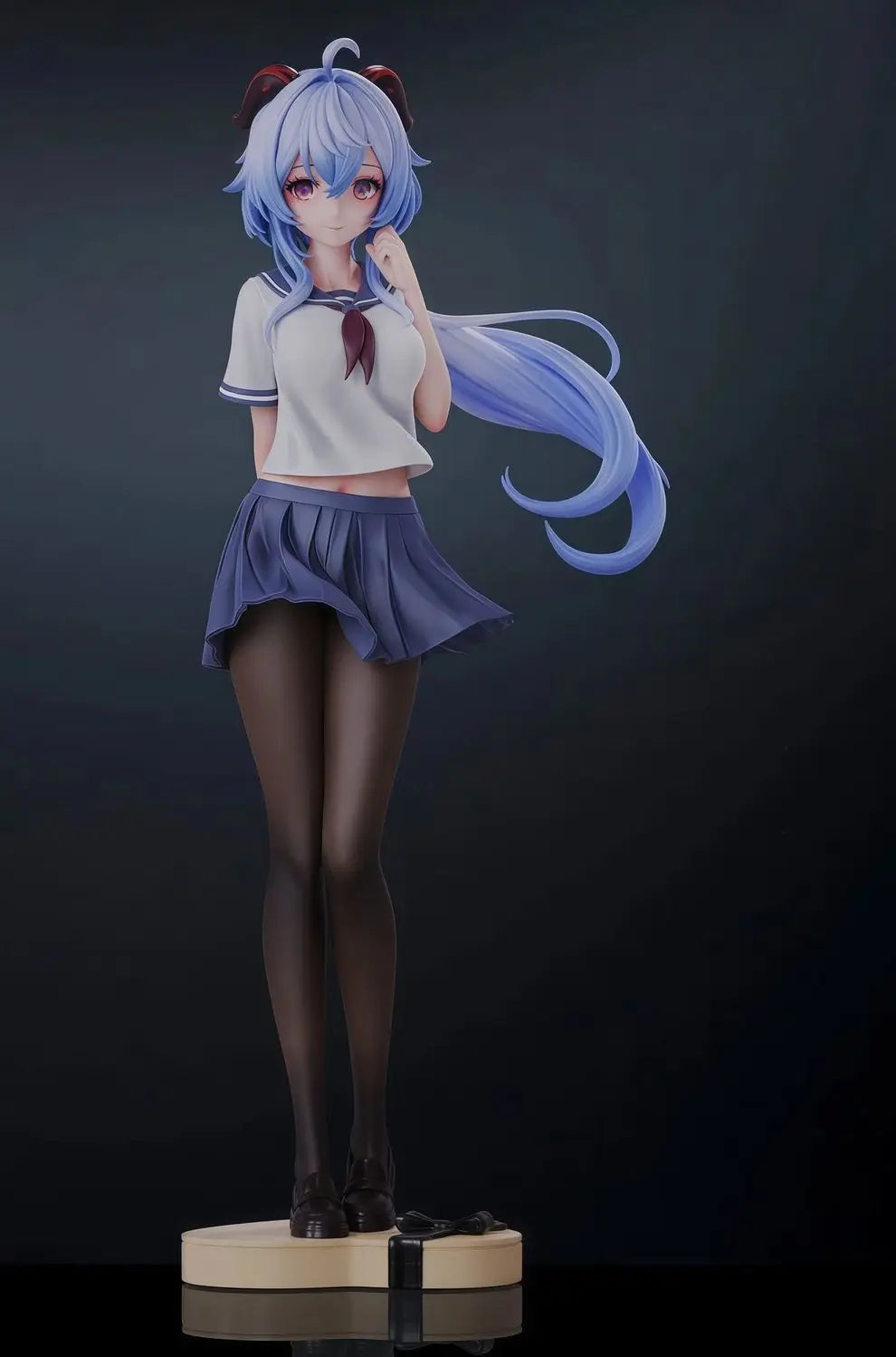 25cm Genshin Impact Furina Figure Ganyu Figures School Uniform Ganyu Girl Figurine Pvc Statue Model Doll Ornament Collection Toy