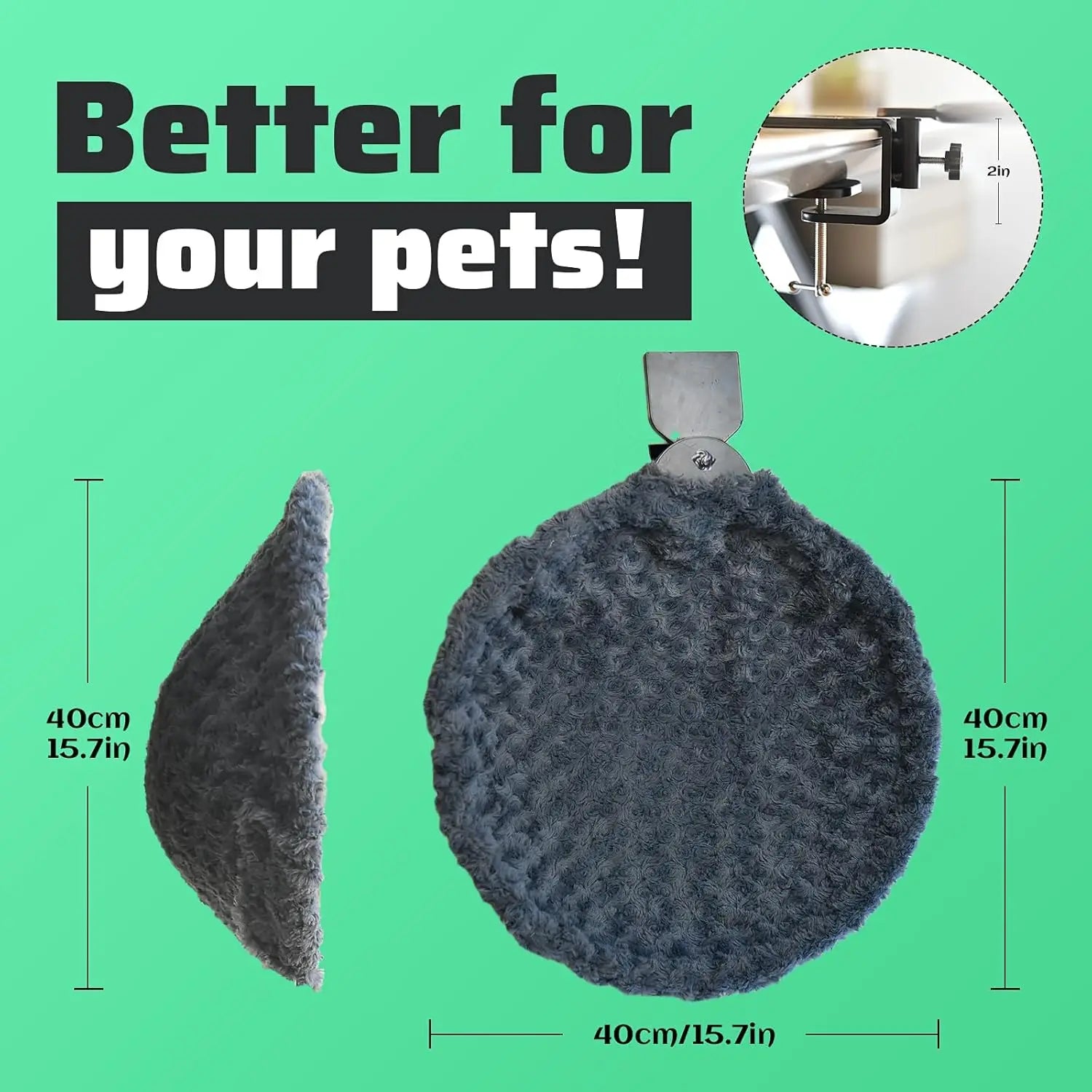 Cat Desk Bed, A layer Desk Cats Perch,Cat Cave Bed Large,Steel Frame,15 inch,Load 50 LBS,Comfortable Pet Bed,Ultra-Soft Fabric