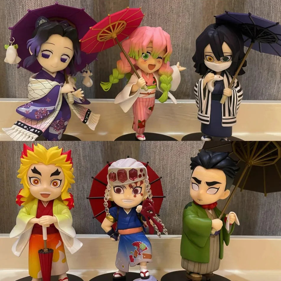 Demon Slayer Tanjiro Kamado Nezuko Anime Cartoon Figure Blind Box Creative Personalized Statue Model Ornament Surprise Gifts Box