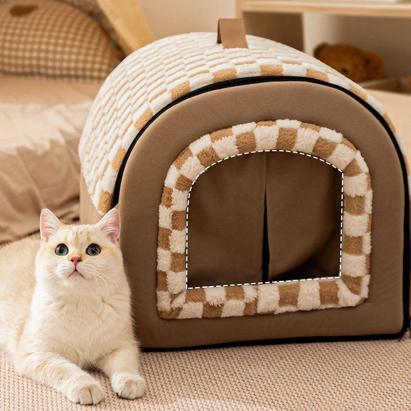 Big Dog Kennel Warm Winter Dog House Mat Detachable Washable Dogs Bed Nest Deep Sleep Tent for Medium Large Dogs House Supplies