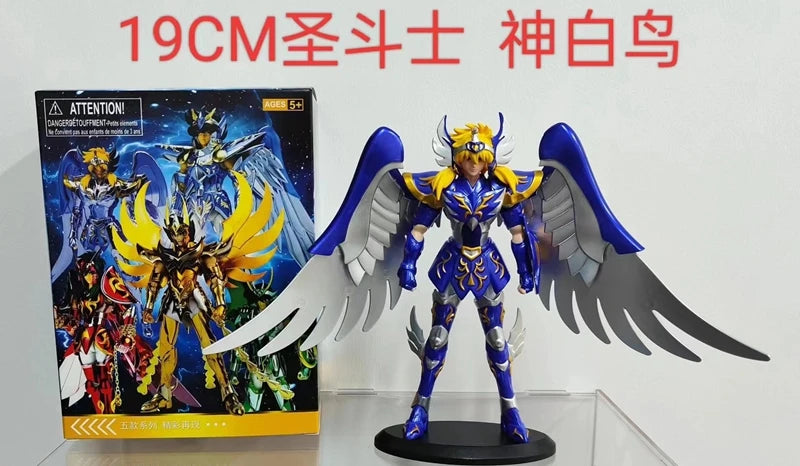 19CM Аниме Фигурка Phoenix Ikki Hyoga Seiya Shiryu Постоянна Броня Модел Детски Играчки PVC Кутия Детска Колекция Декорация