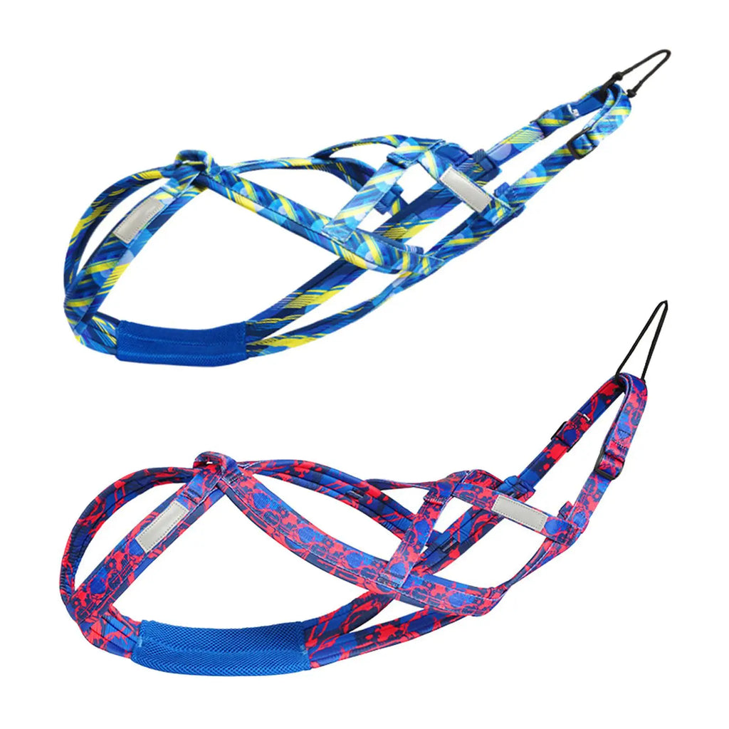 Hundelaufgeschirr Sporttraining Bikejöring Skijöring Geschwindigkeitstraining Zuggeschirr für Hunde Huskygeschirr Schlittengeschirr