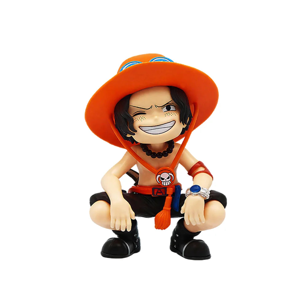 One Piece 13cm Anime Figure One Piece Monkey D Luffy Roronoa Zoro Kawaii Toys Q Figural Nendoroid Car Decoration PVC Model Gift