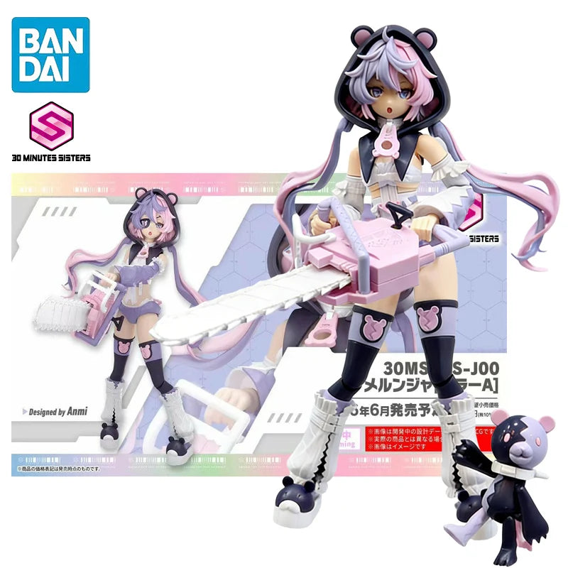 BANDAI 30MS Mobile Suit Girl SIS-J00 Melunja [COLOR A] Anime Action Figures Assembly Model Collection Toy