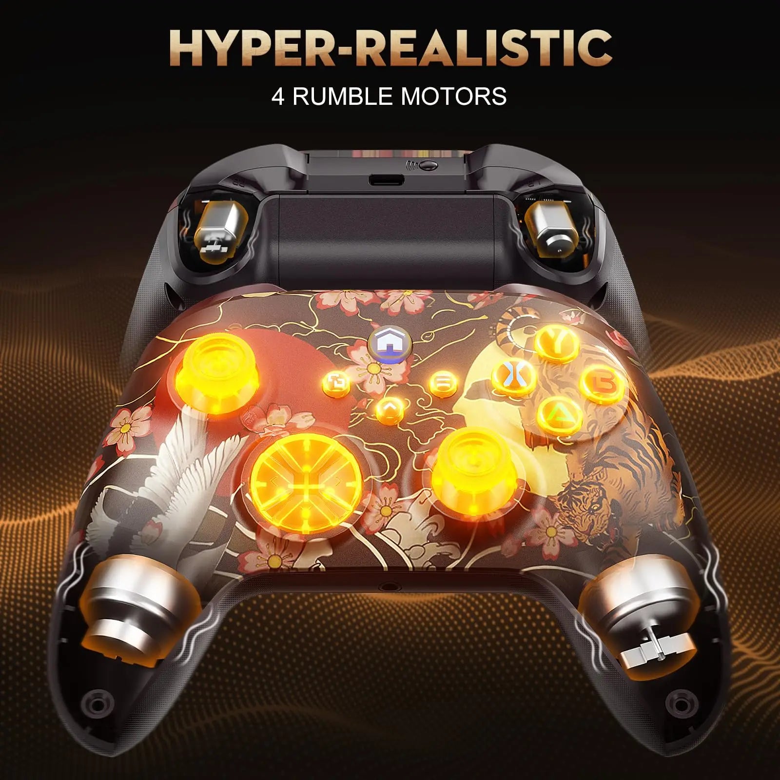 Controller For XBox One/Series S/X/PC Console Wireless Controllers Dual Vibration Hall Effect 6-Axis Gyro FUNC W/ RGB Gamepad