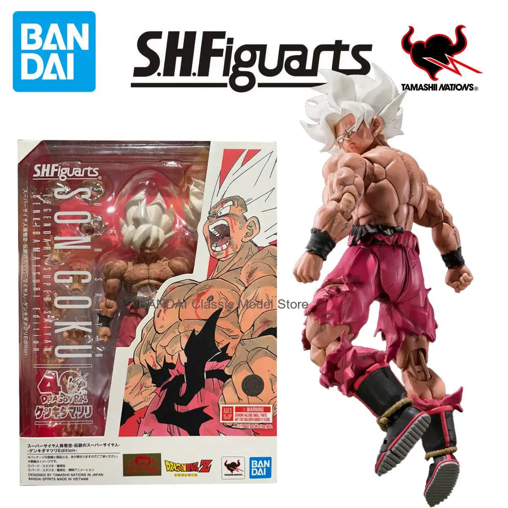 100% Original Bandai S.H.Figuarts Shf Dragon Ball Z Super Saiyan Son Goku Legendary Super Saiyan Genkida Matsuri Edition Genuine