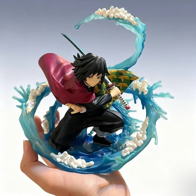 17см Tomioka Giyuu Demon Slayer Zero Аниме екшън фигурка PVC колекция модел играчка Kimetsu No Yaiba настолен орнамент кукла подарък