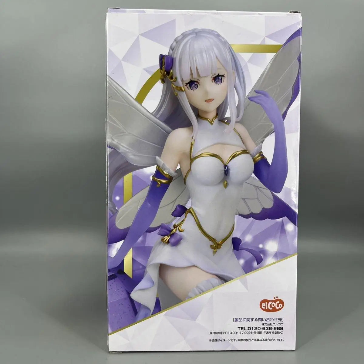Auf Lager Original ElCOCO Emilia Ram Rem Jewel Princess Re:Life in A Different World From Zero 1/7 Original Anime Figur Modell Spielzeug