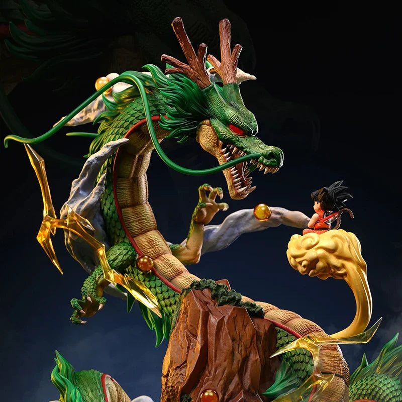 Dragon Ball Z Shenron Anime Figur Goku und Mountain Shenron 20cm Action Figur PVC Statue Modell Puppe Sammlerspielzeug Geschenke