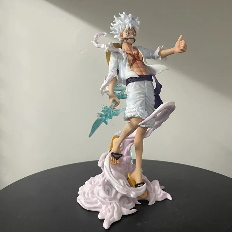 NEW One Piece Luffy Nika Sun God Thunder In Hand Anime Figure Model Gk Statue Collection Desktop Decoration Ornament Toy Gift