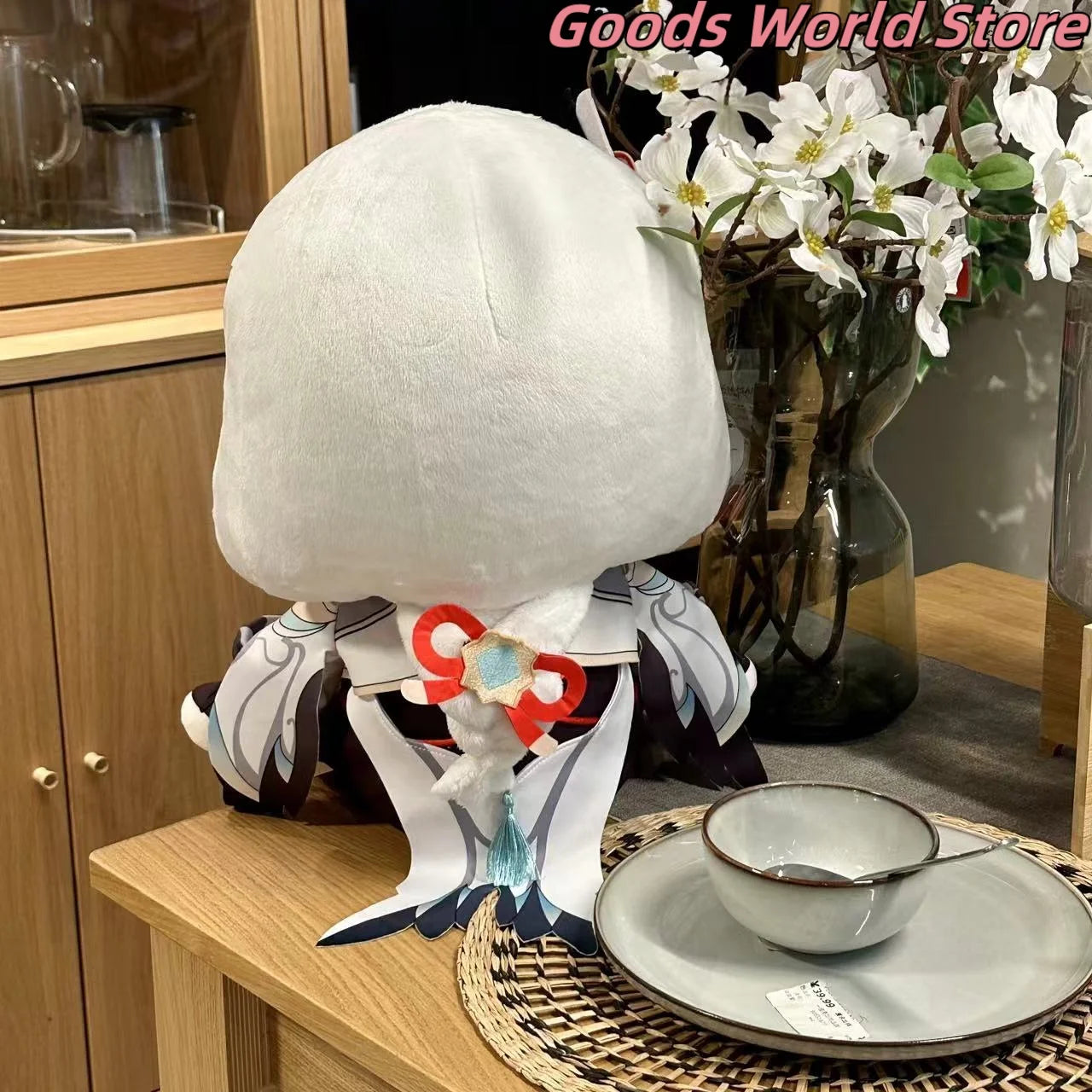 Shenhe Kissen Modell Ornament Dekoration Mihoyo Spiel Genshin Impact Shenhe Cosplay Kostüm Anime Figur Modell ACGN Halloween Geschenk