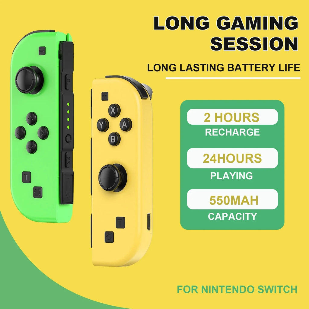For Joy Pad Joycons For Nintendo Switch Joystick Mini Gamepad Controller Wireless Game Console Joypad Turbo Wake Up Function
