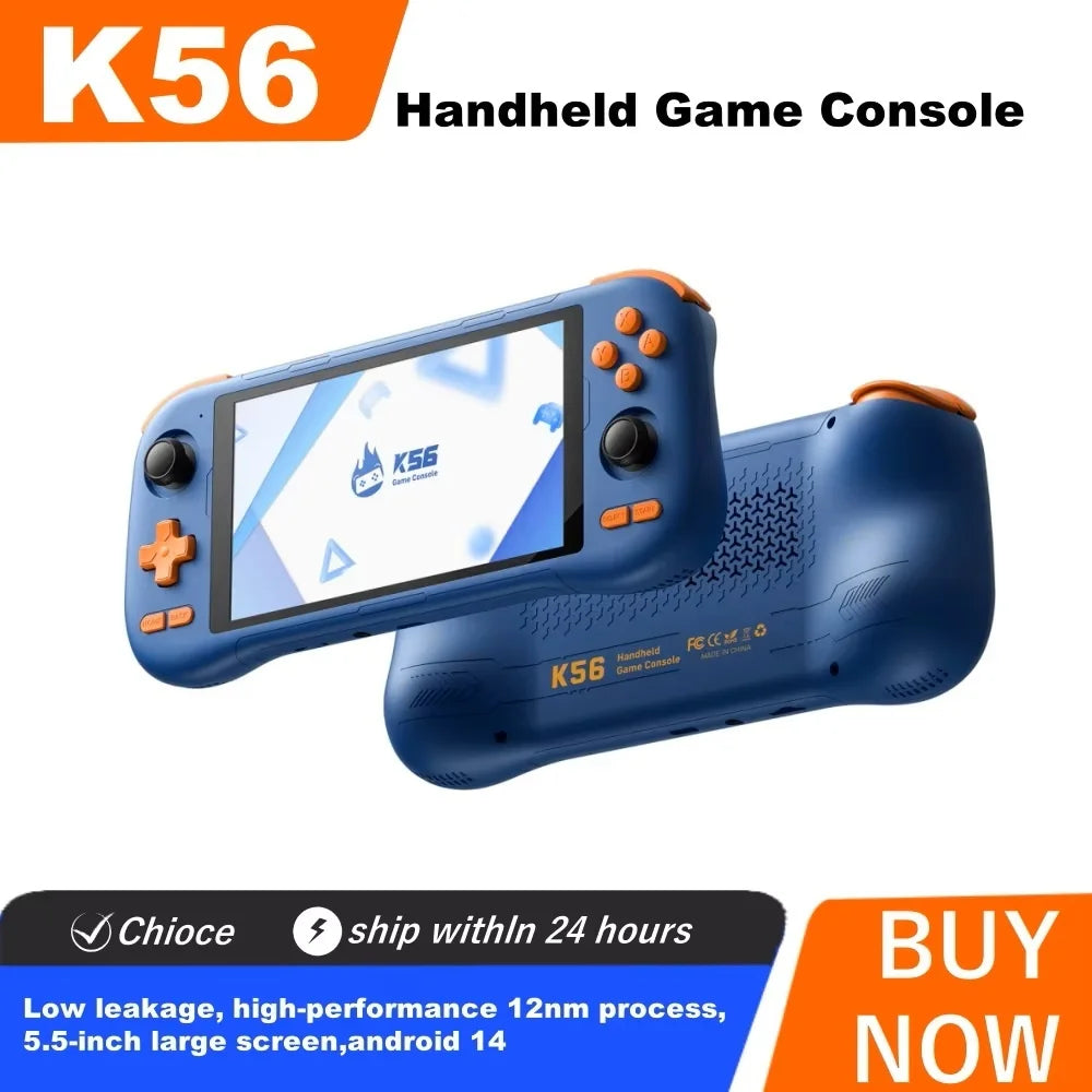 BOYHOM K56 Handheld Game Console 5.5-inch large screen,android 14,downloading games from the Google Store