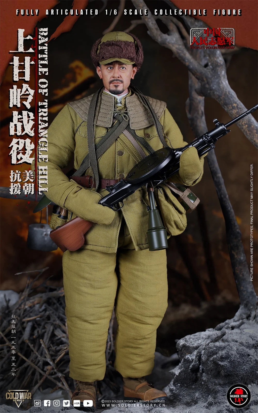 SoldierStory SS-127 1/6 Scale Male Soldier Battle Of Shangganling Chinese People Volunteer Army 12'' Action Figure Full Set Toys