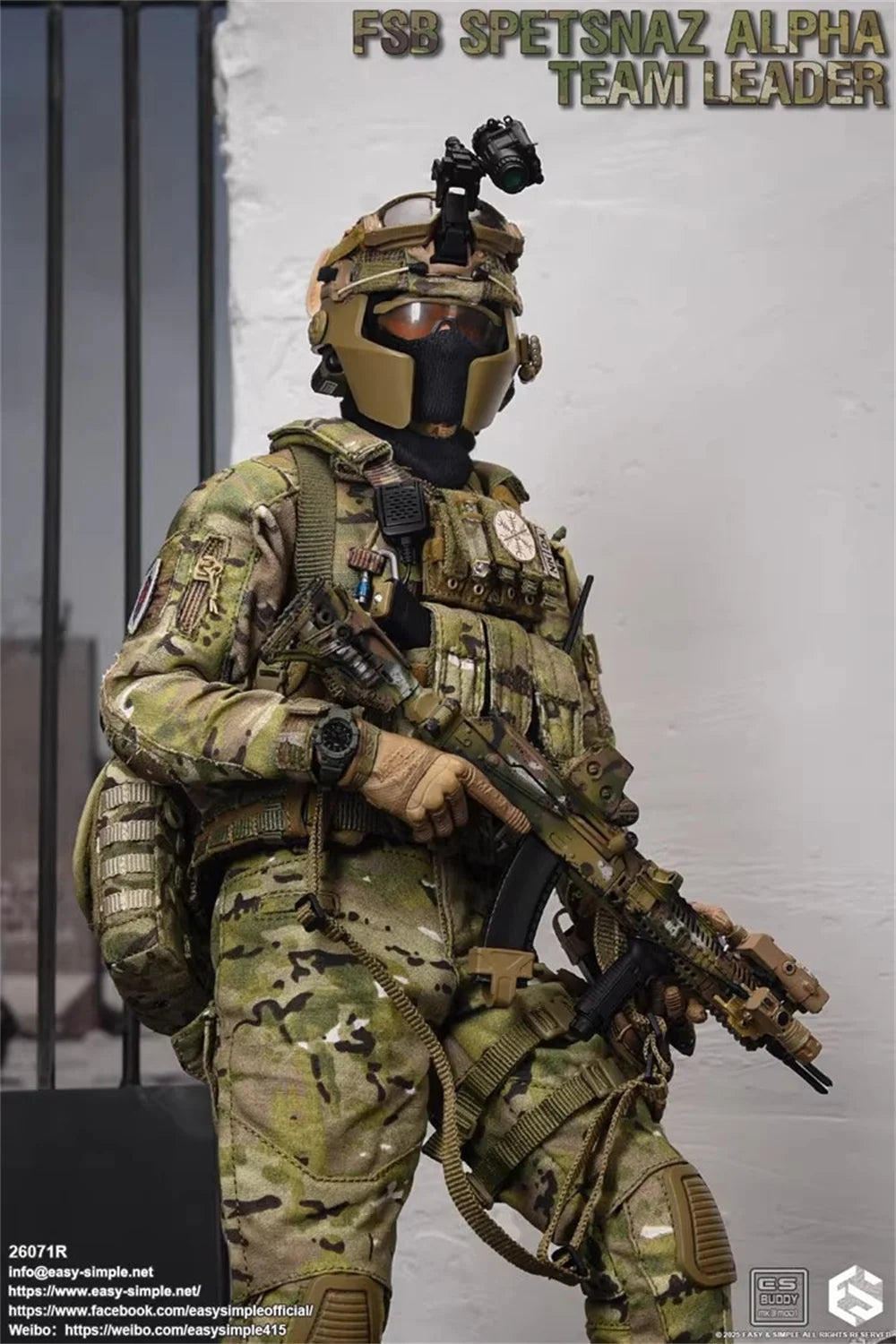 For Sale Easy&Simple The Russian Male Man Soldier Doll FSB Operation Unit Full Set Moveable Action Doll About 12" ES 26071R