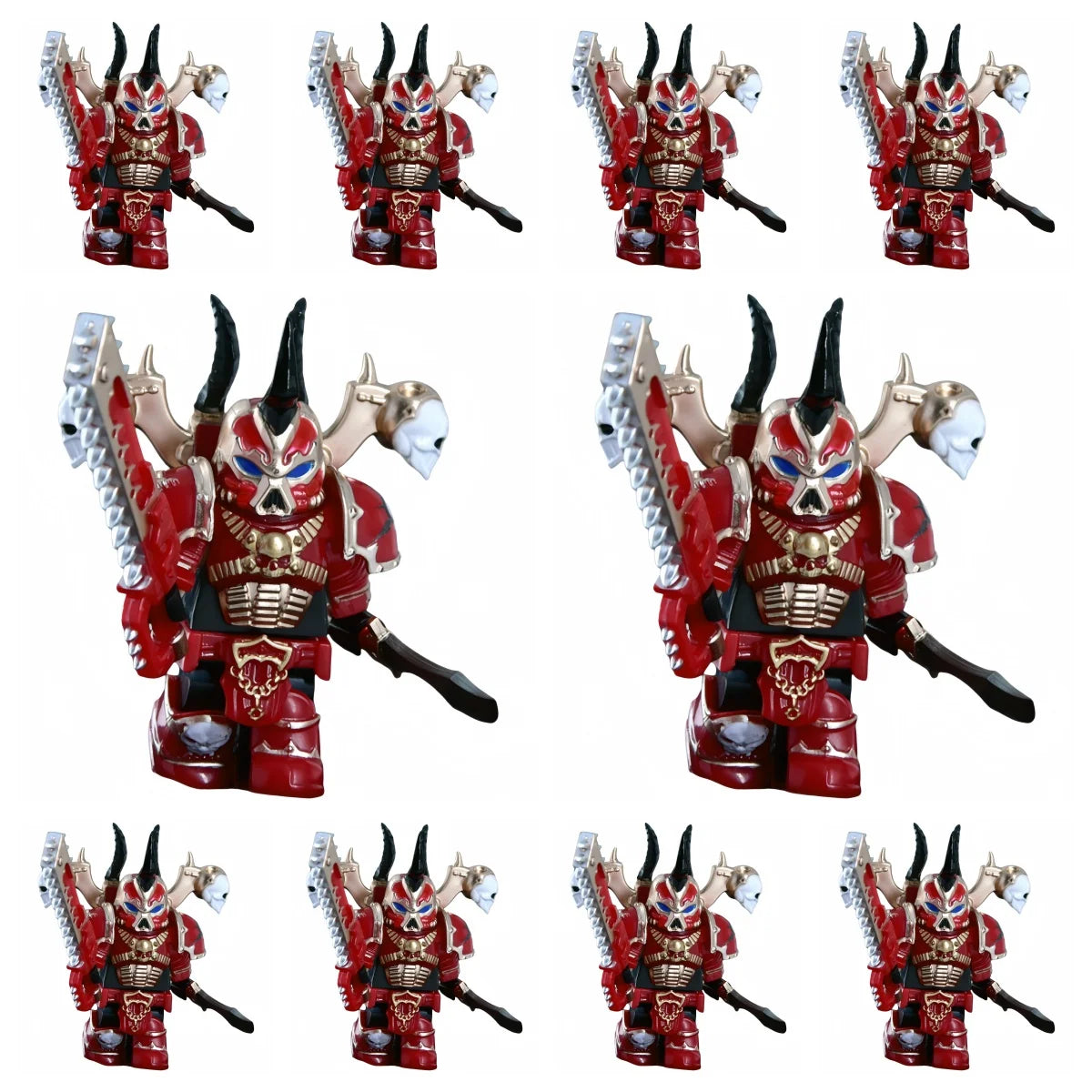 Warhammer 40k Chaos Space Marine Action Figure - Black Legion, Green Eye Lens, Spiked Armor, Combi-Bolter, Collectible Miniature