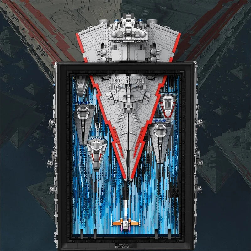 Space War Spacecraft Battle Building Blocks Spaceship 3D Photo Frame Hanging Brick Model Kit Boys Toy Adults Kid Gift 5345PCS