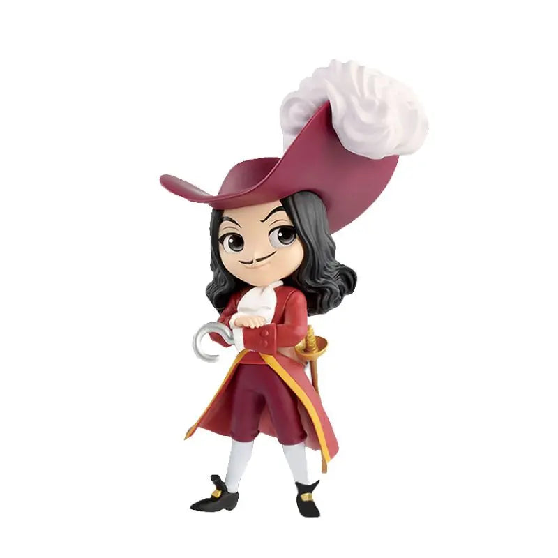 Bandai Original Disney Anime Figure Sitting Villain Doll Q Version Kids Toys Home Decoration Girl'S Birthday Model Toys Gifts